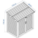 Interline Houten Zwembad Pomphuisje voor Bali Zwembaden 115x80x116 cm