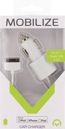 Mobilize MOB-21228 Autolader 2-uitgangen 4.2 A Apple 30-pins / Usb