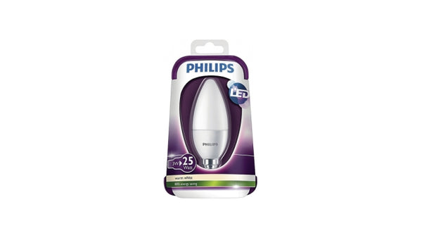 Philips LED Kaarslamp Mat 3W (25W) E14 Warmwit