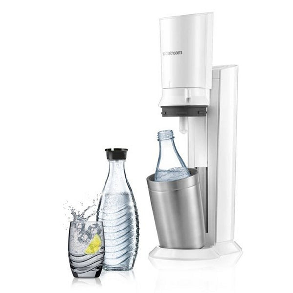 Sodastream Crystal Bruiswatertoestel + 60L CO2 Cilinder en Glazen Karaf 0,75cl Wit