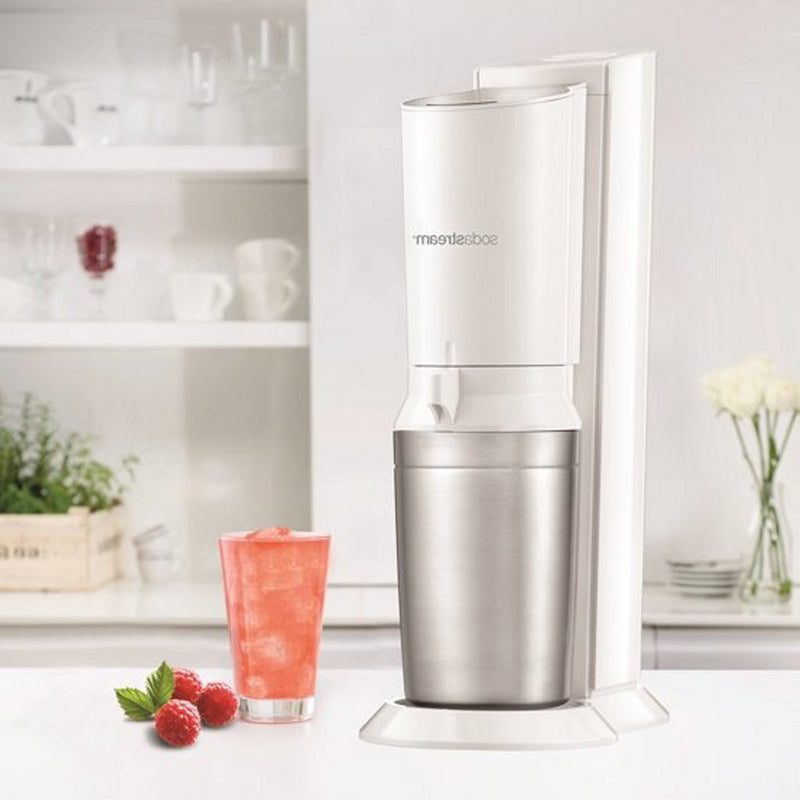 Sodastream Crystal Bruiswatertoestel + 60L CO2 Cilinder en Glazen Karaf 0,75cl Wit