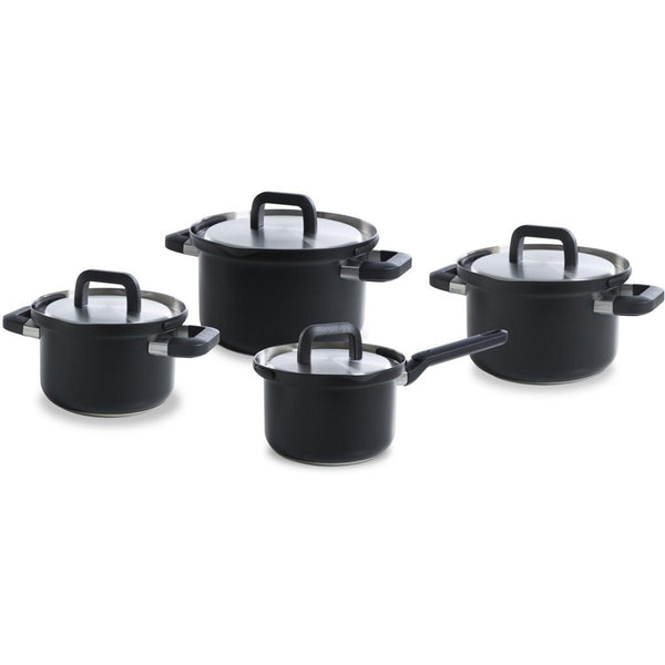 BK Flow Cool Black Pannenset 4-delig RVS/Zwart