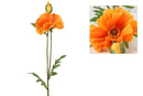 Countryfield Kunstbloem Papaver Vere licht oranje  64cm