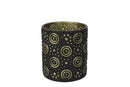 Countryfield Theelichth ro Hailey S zwart/goud 8cm