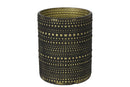 Countryfield Theelichth ro Nelle L zwart/goud 13cm