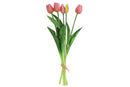 Countryfield Kunstbloem Tulipa boeket roze 41cm