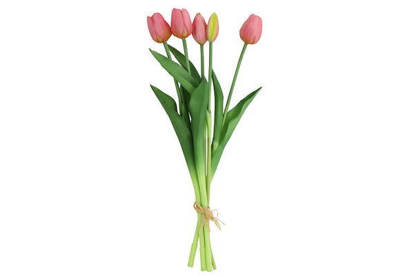 Countryfield Kunstbloem Tulipa boeket roze 41cm