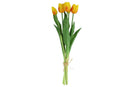Countryfield Kunstbloem Tulipa boeket geel/oranje 41cm