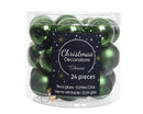 Kerstbal Glas 2.50cm 24 stuks - Groen