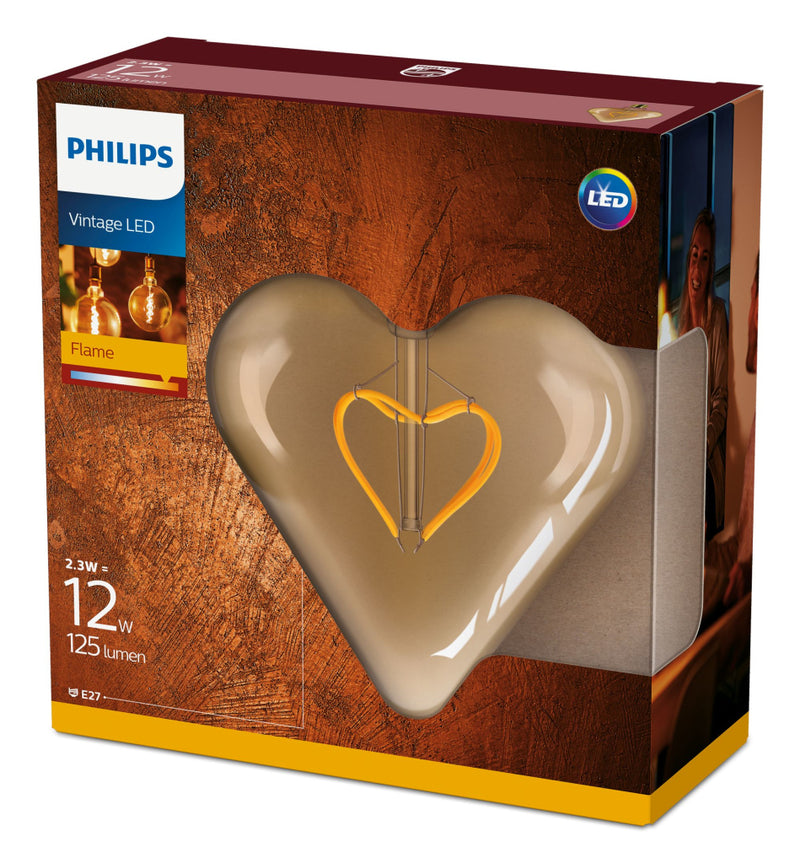 Philips LEDClassic 12W Heart E27 2000K GOLD ND Verlichting