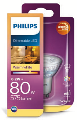 Philips Ledclassic 80w Gu10 Cri90 Ww 36d Wgd 1bc Verlichting