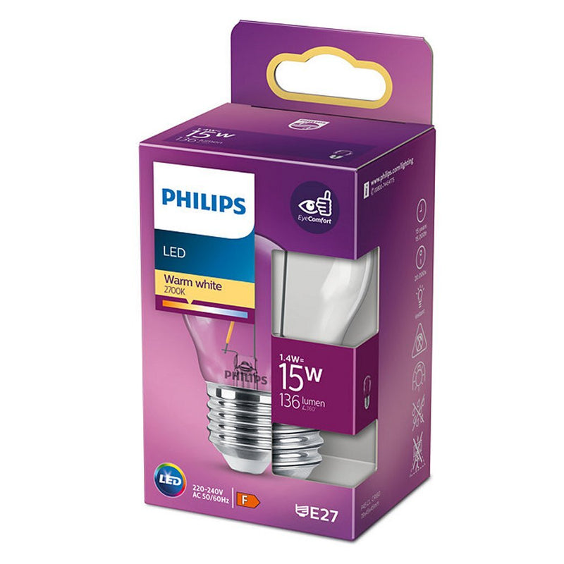 Philips LED Kogellamp 15W E27 Warm Wit