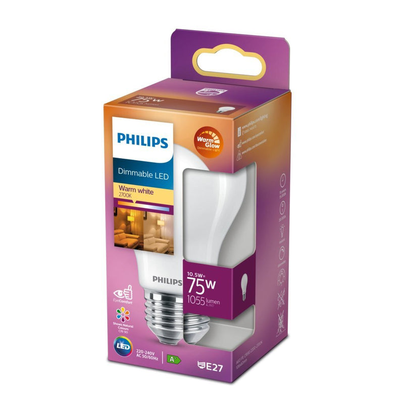 Philips Dimbare LED Classic Lamp 75W E27 Warm Wit