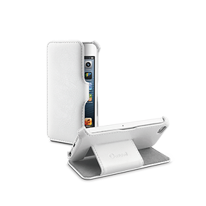 Muvit Folio Stand Case Wit voor Apple iPhone 5