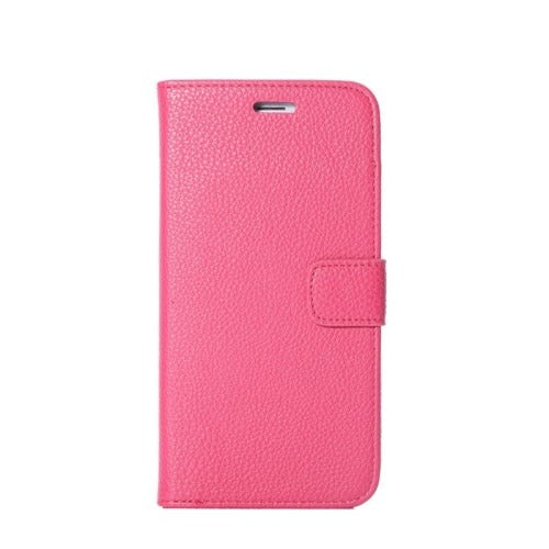 MW Wallet Book Case Litchi Roze voor Apple iPhone 6 Plus