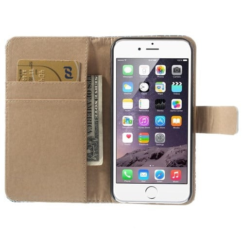 MW Wallet Book Case Glossy Moroccan Patroon voor Apple iPhone 6