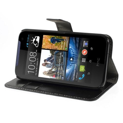 MW Wallet Book Case Zwart voor HTC Desire 310