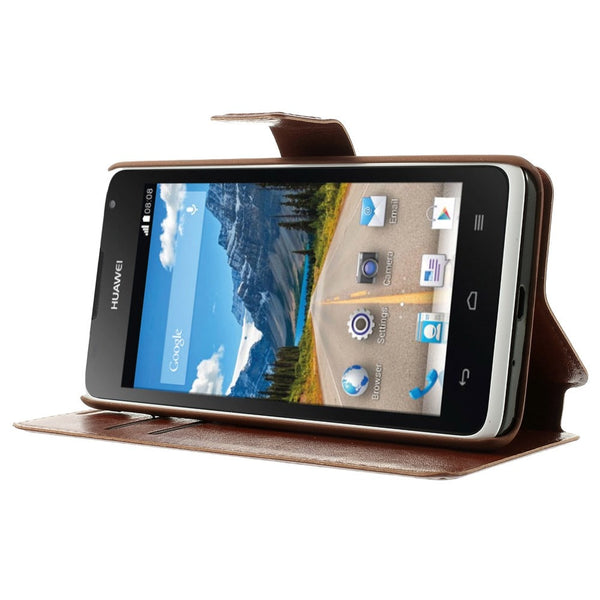 MW Wallet Book Case Bruin voor Huawei Ascend Y530