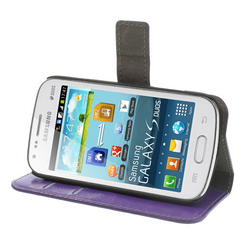 MW Wallet Book Case Paars voor Samsung Galaxy Trend Plus