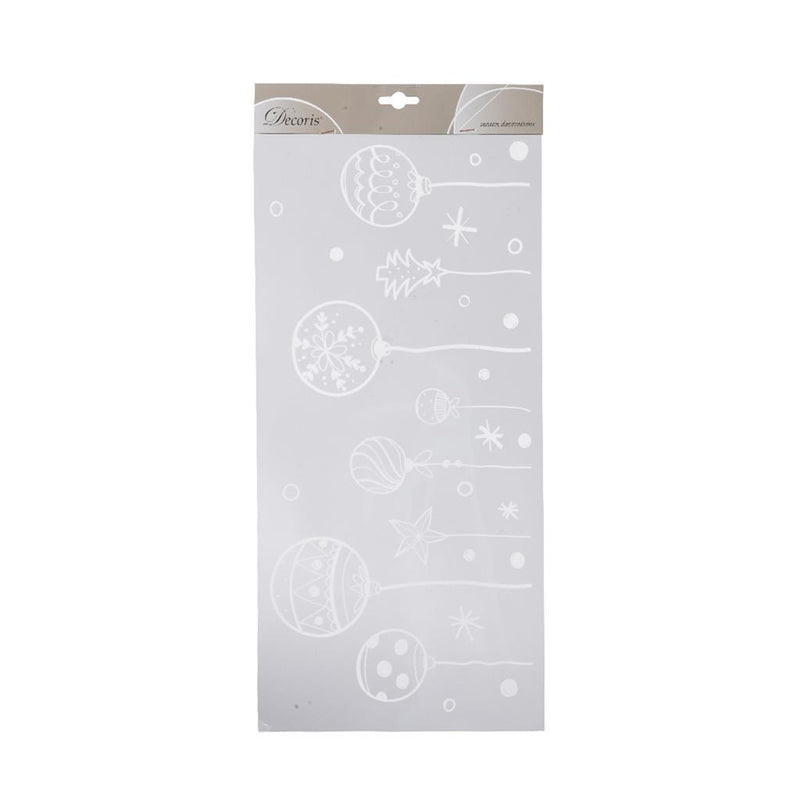 Decoris Kerst Stickers PVC 49x23 cm Wit 2 Assorti