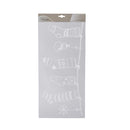 Decoris Kerst Stickers PVC 49x23 cm Wit 2 Assorti