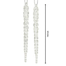 Decoris IJspegelhangers 14.5 cm 2 Stuks Wit