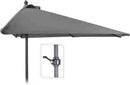 Balkonparasol halfrond dia 250cm lichtgrijs