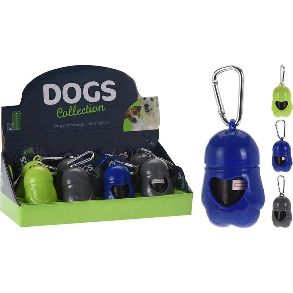 Dogs Collection Honden Zakjes met Houder 20 Stuks verschillende kleuren