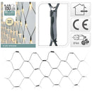 Netverlichting 160 LED's - 200x100 cm - warm wit - groen snoer