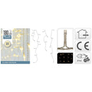 IJspegel verlichting 180 LED - warm wit - transparant snoer