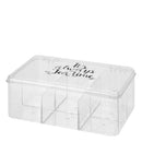 Theedoos Acryl helder 6 vaks 215x145x88mm