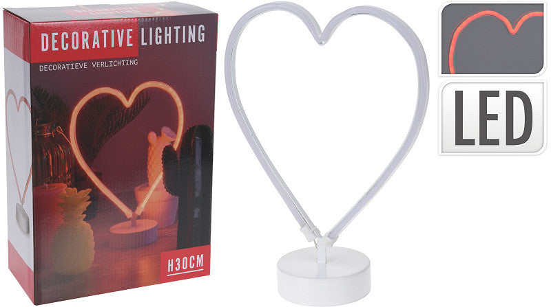 Decoratie Hart met LED licht