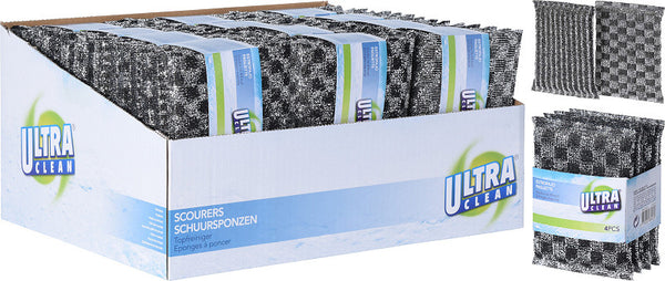 Ultra Clean schuurspons set 4 stuks