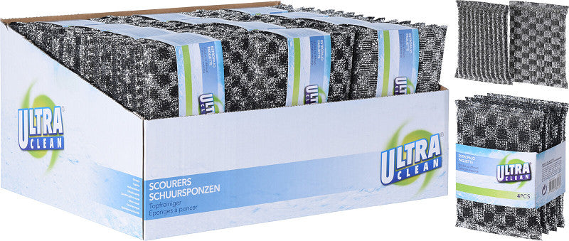 Ultra Clean schuurspons set 4 stuks