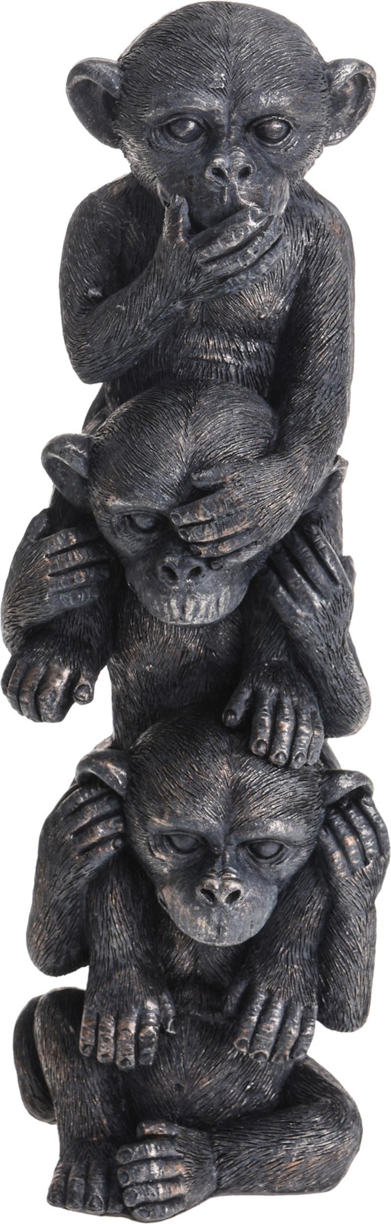Apen horen zien zwijgen 10x31cm -zwart