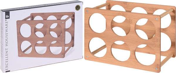 Excellent Houseware Bamboe Wijnrek voor 6 Flessen
