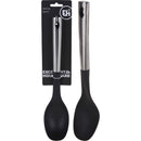 Excellent Houseware Opscheplepel 33 cm RVS/Zwart/Nylon
