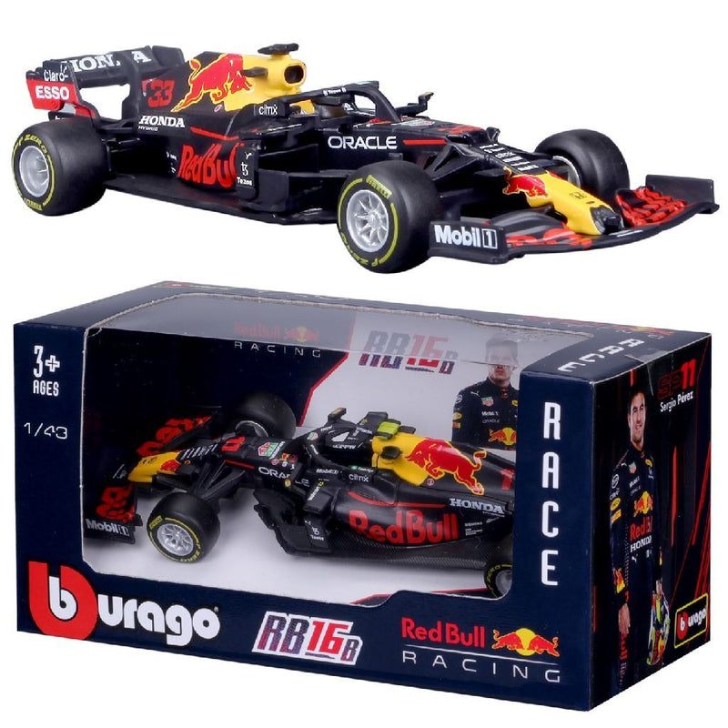 Burago Red RB16 2021 Bull Max Verstappen Raceauto 1:43