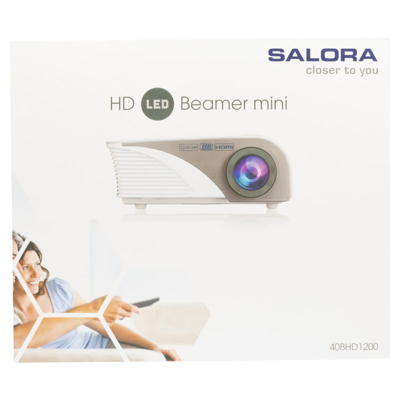 Salora 40BHD1200 Compacte HD LED Beamer Grijs/Wit