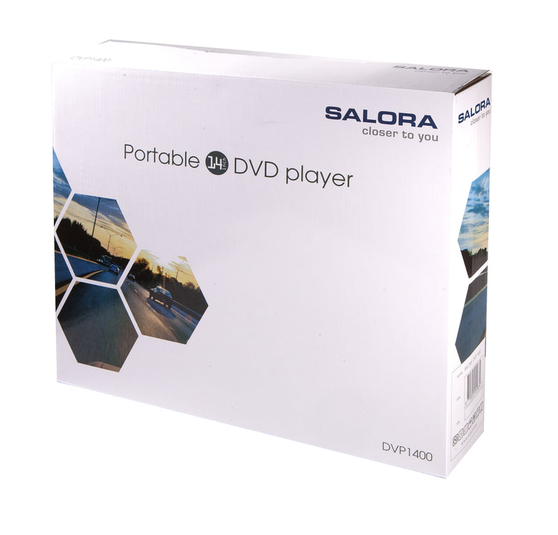 Salora DVP1400 Portable DVD-Speler 36 cm Grijs/Wit