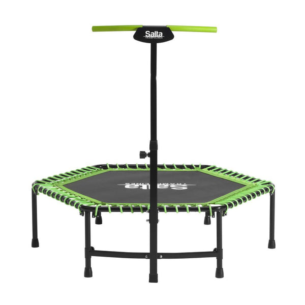 Salta 5357G Fitness Trampoline met Beugel 128x127 cm Zwart/Groen