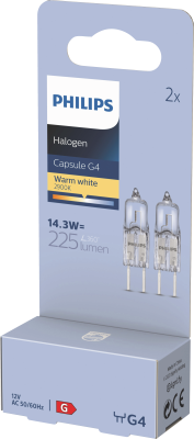 Philips Halo Caps 14.3W G4 12V CL 2PF/10 Verlichting