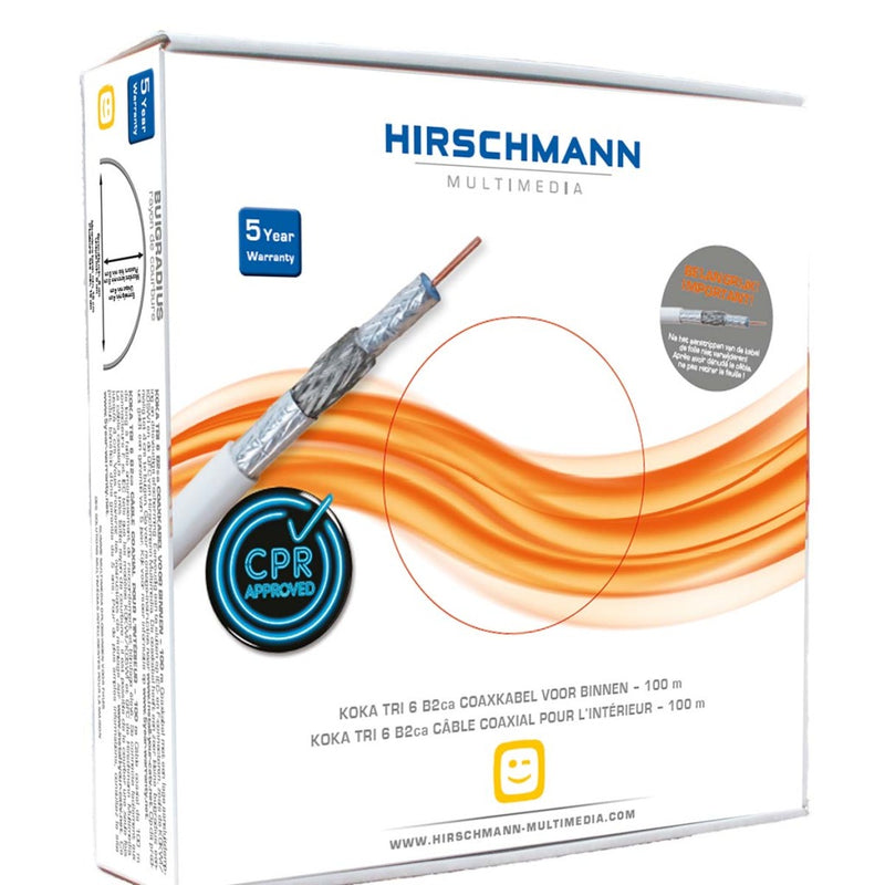 Hirschmann 298799700 Koka Tri 6 B2ca 100m Coaxkabel Voor Binnen