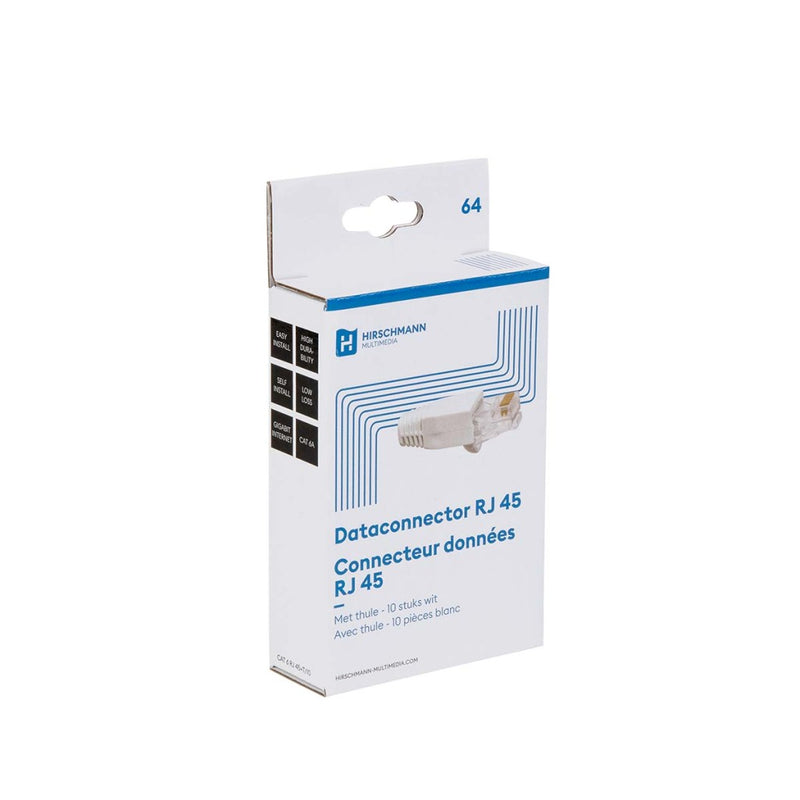 Hirschmann 695020601 Qcrj45 Cat6 Ftp 10 Quick Connect U/ftp Cat6 Dataconnector Rj45 Met Witte Thule