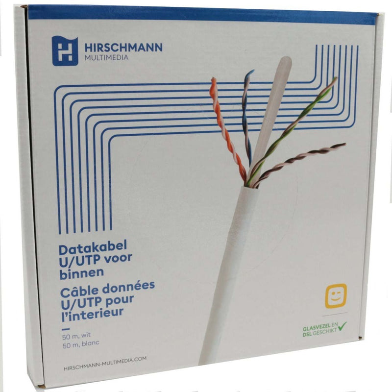 Hirschmann 695020713 Inka Cat6 U Eca 50 M Witte Cat6 U/utp Kabel Voor Binnen