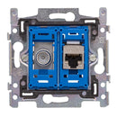 Hirschmann 695020774 Edb02 Cd Coax Tv /data Rj45 Stopcontact,niko Compatibel,telenet /voo