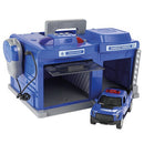 Metal Draagbare Politiegarage met Auto en Portofoon + Licht en Geluid