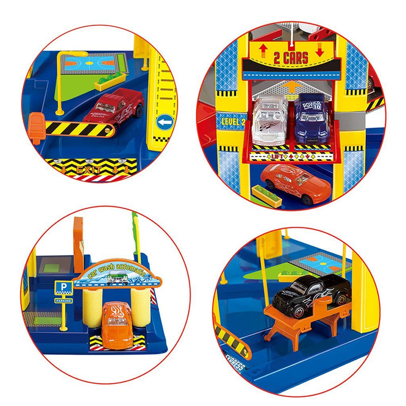 Turbo Racers Garage + Lift + 6 Auto&