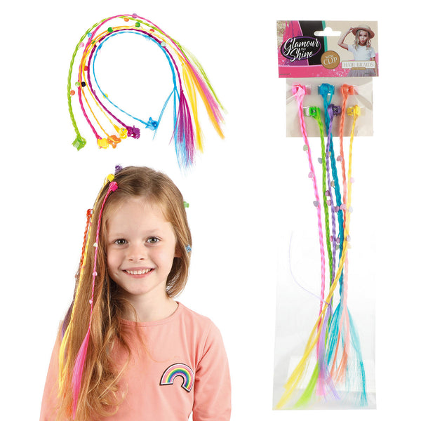 Haarlok Haarclip met Hartjes, 6st.