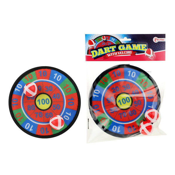Mini dartbord klittenband 18cm incl 2 ballen